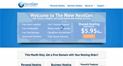 Desktop Screenshot of nextgenwebhosting.com